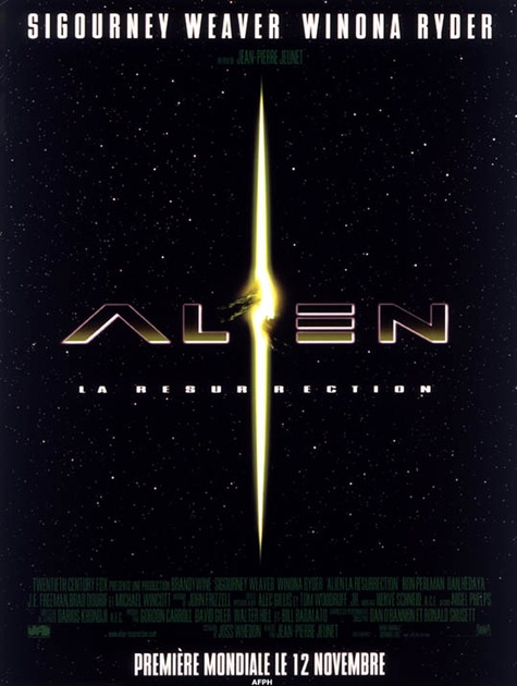 Affiche du film Alien, la résurrection 