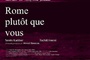 Affiche du film Rome plutôt que vous