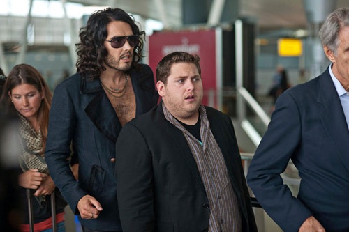 russell brand et jonah hill a l a  roport