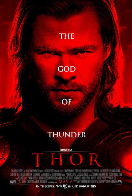 red poster for thor