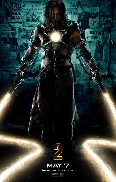 affiche de whiplash pour iron man 2