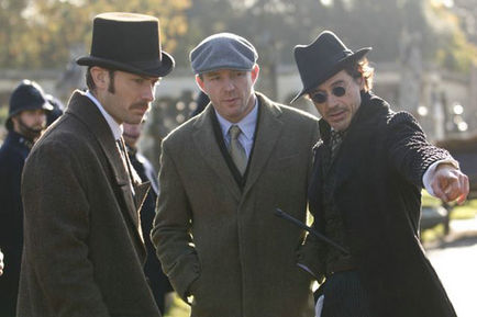 jude law et guy ritchie le réalisateur robert downey jr