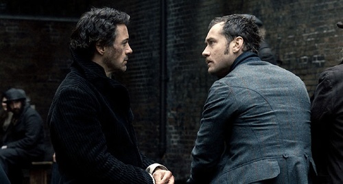 jude law et robert downey jr apr  s une bataille