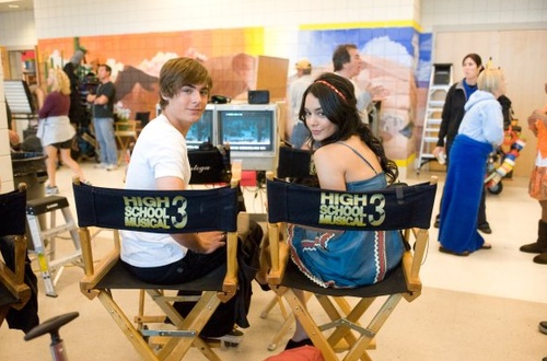 zac efron vanessa hudgens  sur le tournage.bmp