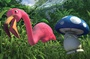 un flamant rose