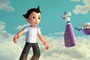 astro boy face a du nettoyant