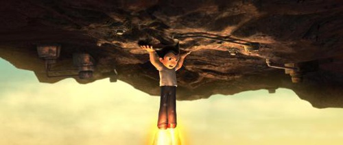 astroboy soulevant quelque chose de lourd