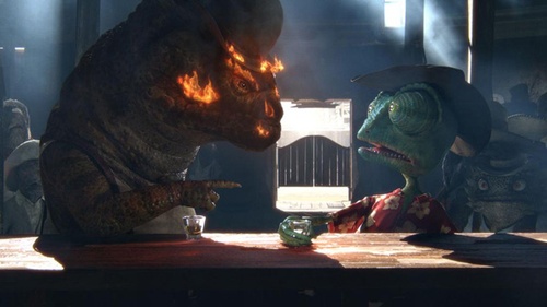 rango dans un bar