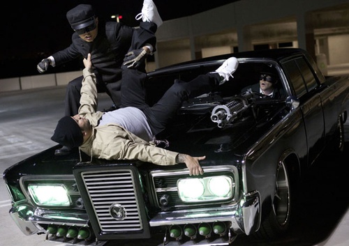 jay chou en plein combat seth rogen dans la voiture