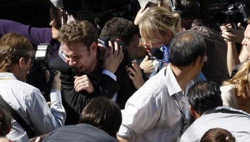 seth rogen pris dans la foule