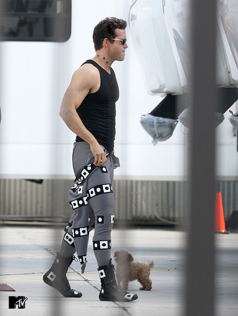 ryan reynolds avec la motion capture sur le plateau