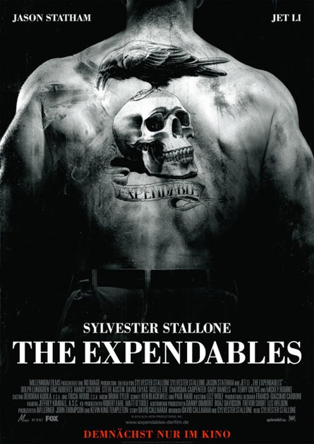 affiche allemande du film the expendables