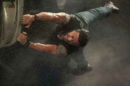 stallone en pleine action