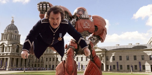 jack black contre un robot