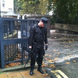 policier sur le tournage de Skyfall