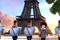 des gendarmes au pied de la tour eiffel