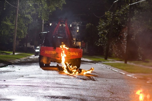 corps en feu