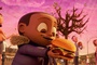 un enfant avec un hamburger