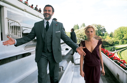 Isabelle Carré et José Garcia à l'hippodrome