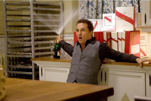 champagne pour matthew mcconaughey