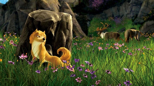 un loup chassant