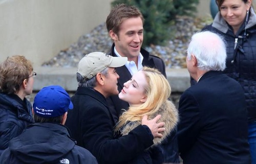 tournage george clooney evan rachel wood ryan gosling nick clooney