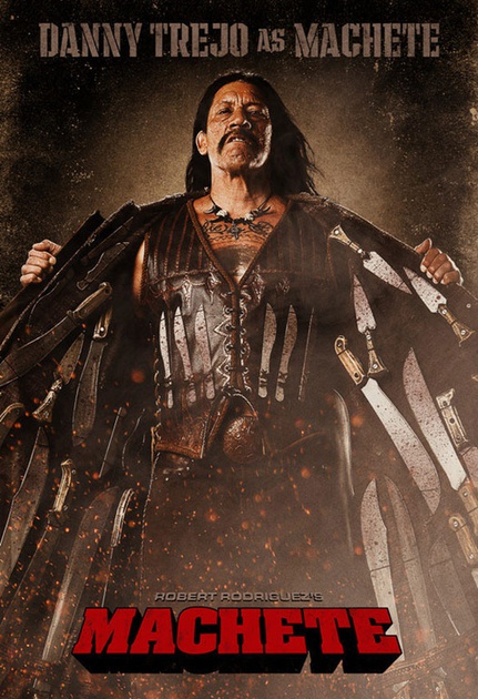 affiche promotionnelle du film machete danny trejo