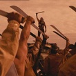machete soulevant la foule