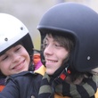 Bertille Chabert à moto