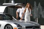 Rosie Huntington Whiteley sur le tournage de tranformers 3