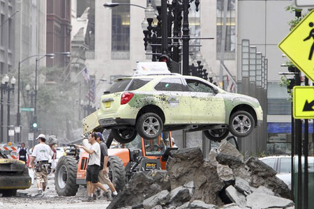 tournage du film transformers 3 cascades