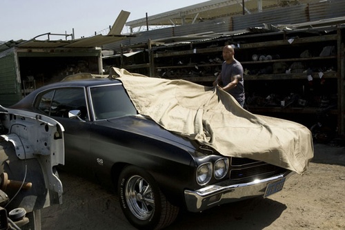 dwayne johnson et sa voiture dans faster