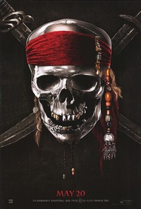 Première affiche de Pirates des Caraïbes 4 : La Fontaine de Jouvence