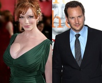 Christina Hendricks escort de Patrick Wilson
