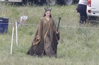 Maleficent, Angelina Jolie sur le plateau